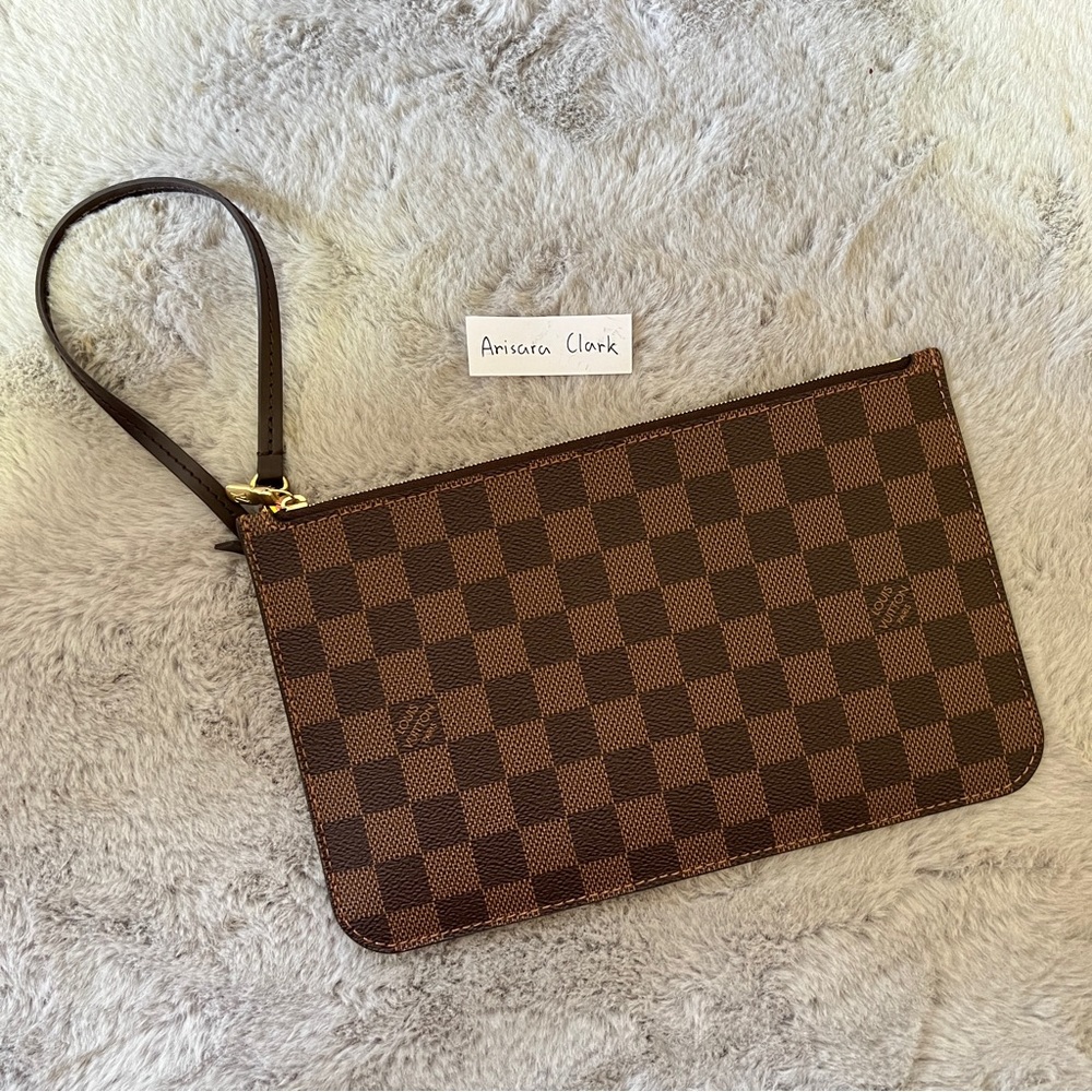 SOLD  LV Damier wristlet pouch pochette